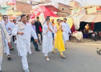 दीदी अनुप्रिया को जिताने 44 डिग्री तापमान में भी चुनाव प्रचार कर रही हैं अमन पटेल