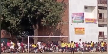 बेल्थरा रोड: जीएमएएम इंटर कॉलेज में शुरू हुआ आल इंडिया फुटबॉल टूर्नामेंट