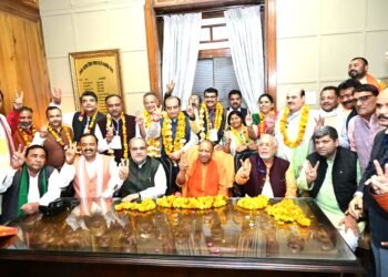 सपा के बागी, बसपा, राजा भैया और रालोद के सहयोग से भाजपा के आठों उम्मीदवार विजयी