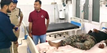 जवानों से भरी बिहार पुलिस की बस बलिया में दुर्घटनाग्रस्त