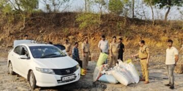 पुलिस मुठभेड़ में अंतरराज्यीय गांजा तस्कर घायल
